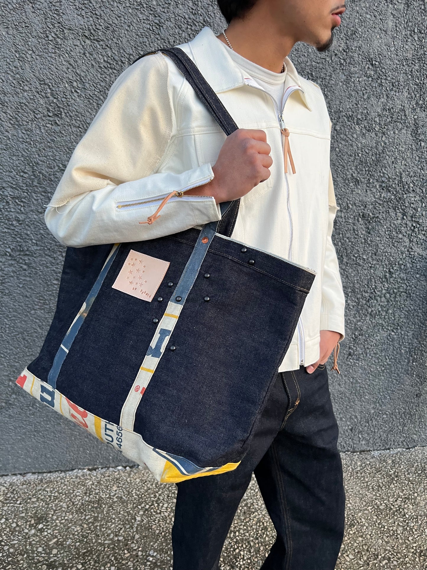 Studded Boat Tote