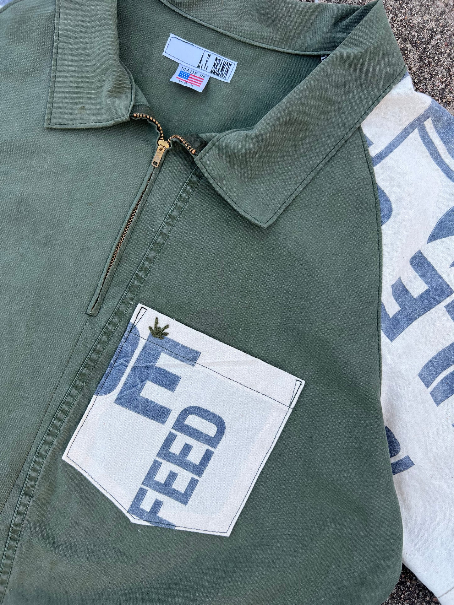 Bea’s Zip Shirt- Army/ Mule Bag