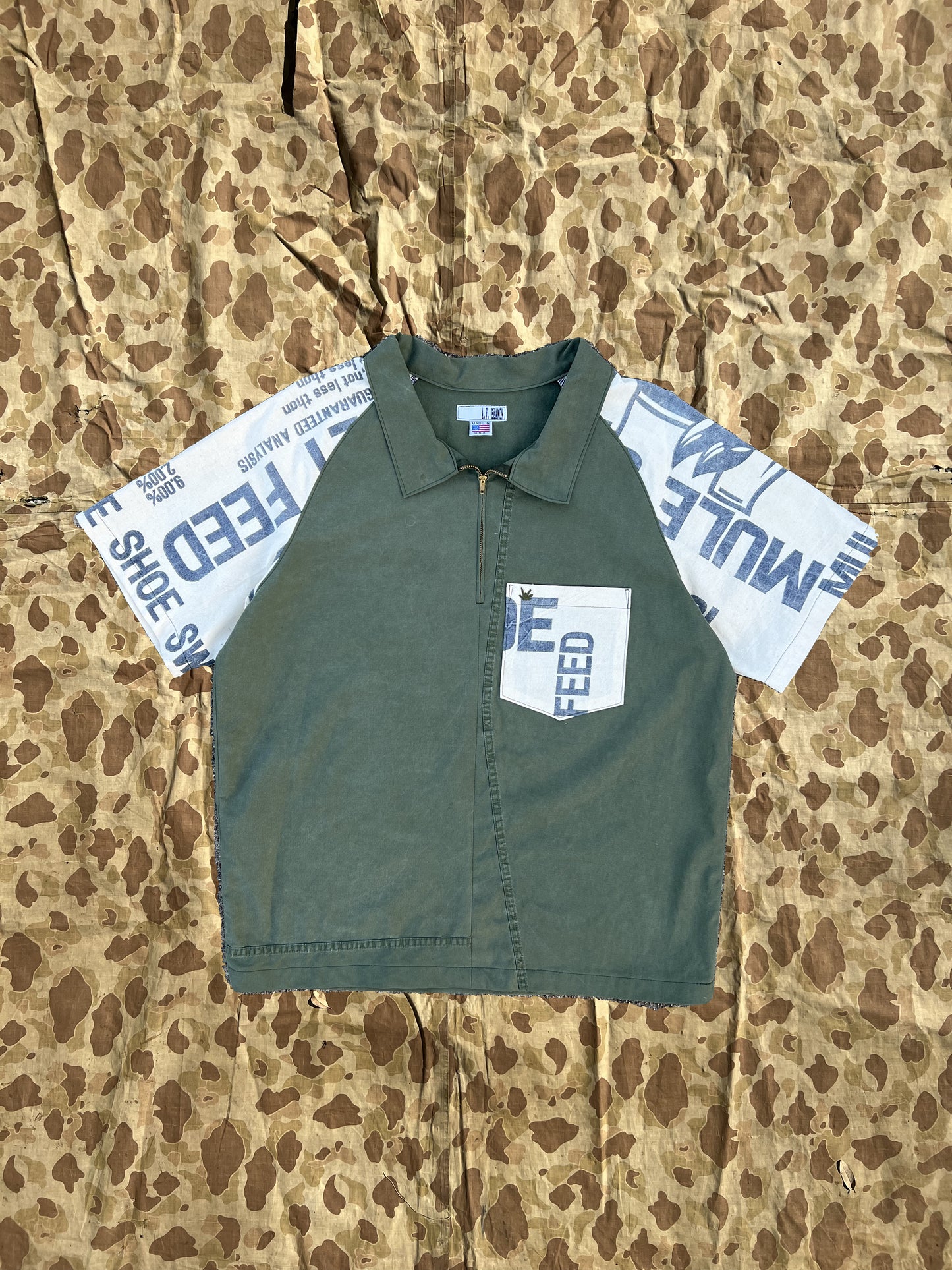 Bea’s Zip Shirt- Army/ Mule Bag