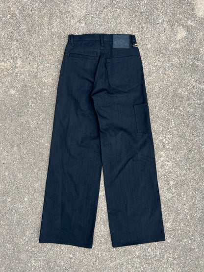 WS-001 Wide Leg Jeans- Pleated Front Pocket 28 x 32