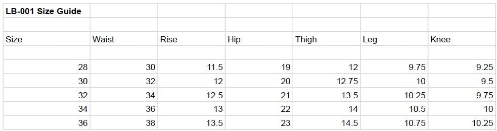 LB-001 Low Rise Bootcut Pre Order