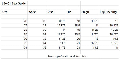 LS-001 Low Rise Women’s Pre-Order